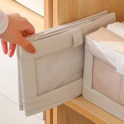 Fabric Foldable Pants Storage Box – Clothes Organizer for Wardrobes & Drawers - Harotix