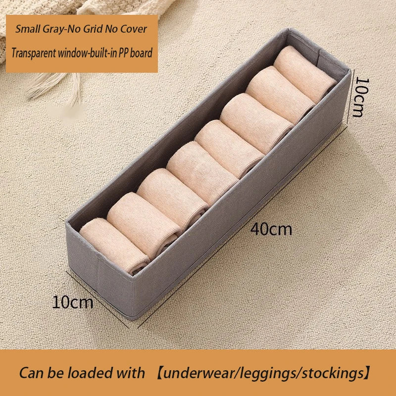 Fabric Foldable Pants Storage Box – Clothes Organizer for Wardrobes & Drawers - Harotix