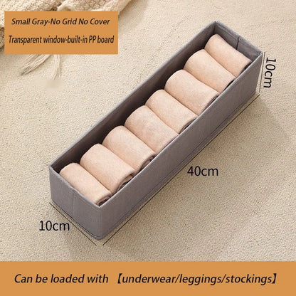 Fabric Foldable Pants Storage Box – Clothes Organizer for Wardrobes & Drawers - Harotix