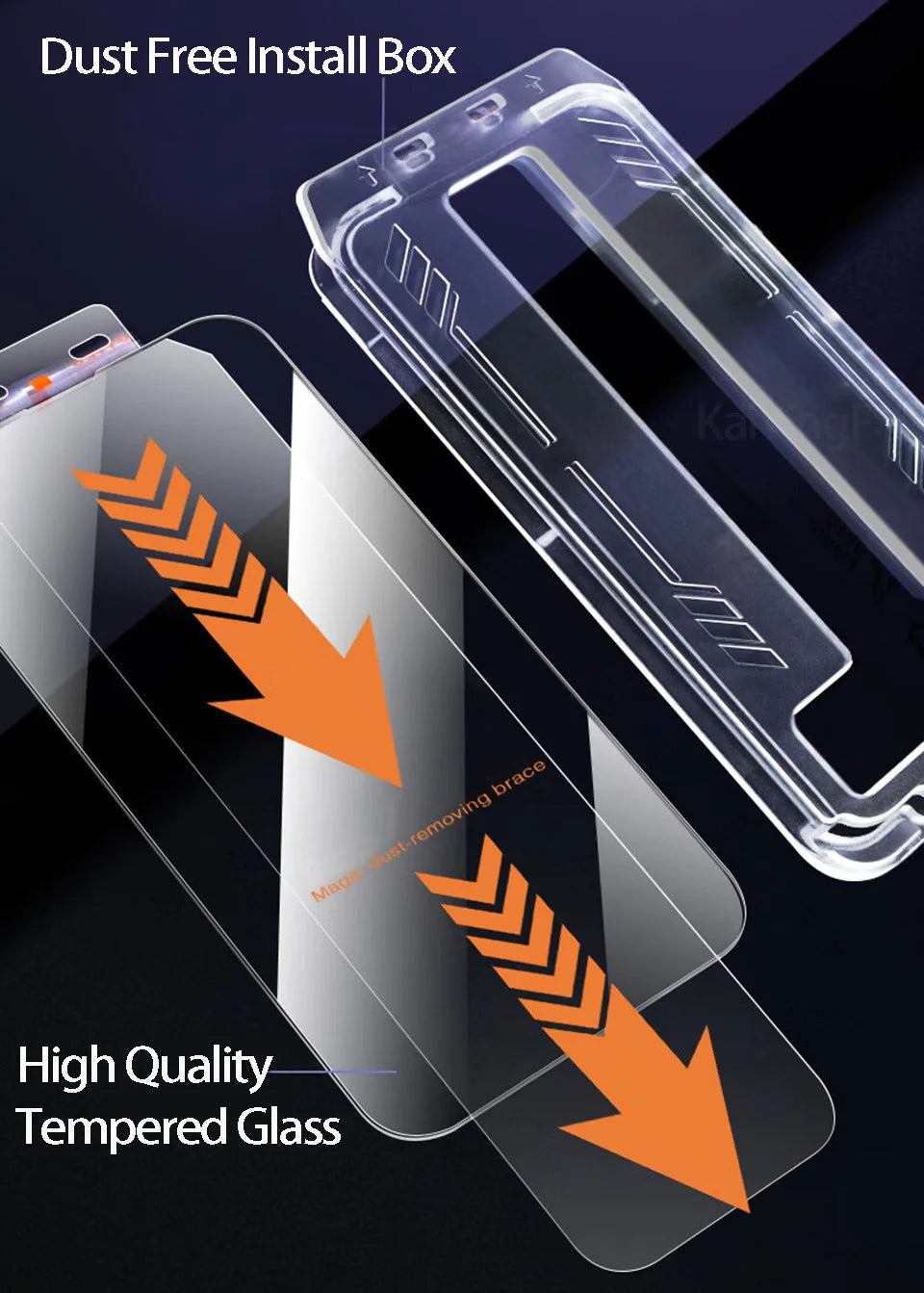 2PCS iPhone Tempered Glass Screen Protector – Full Cover with Easy Install Box - Harotix