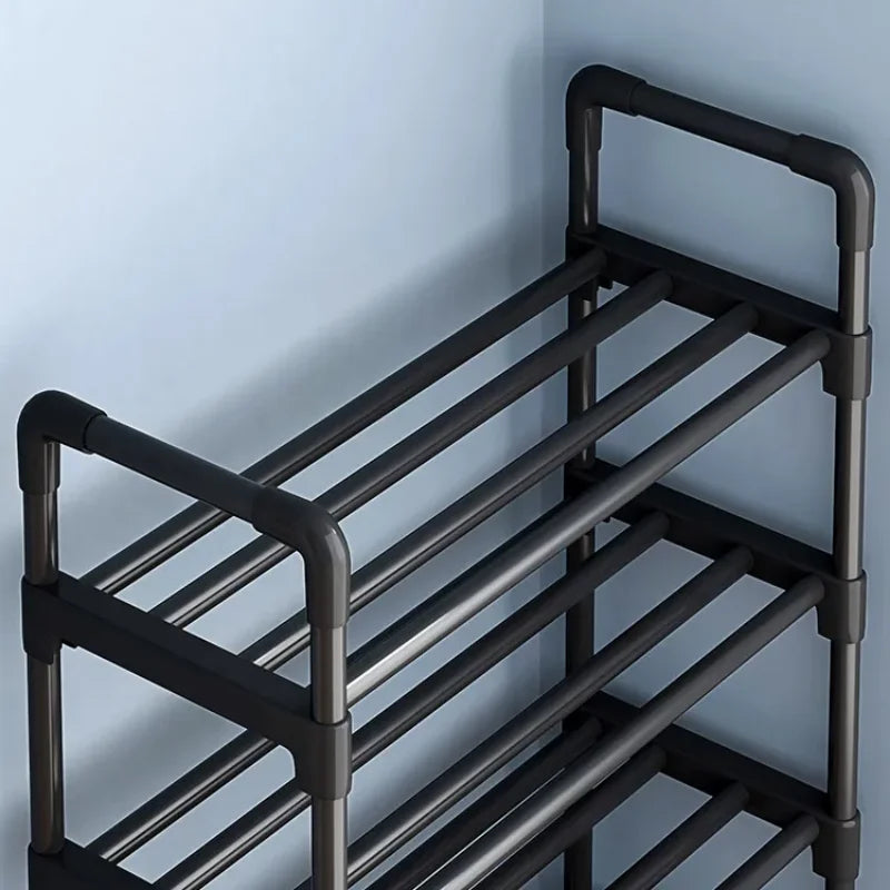 Black Elevated Shoe Rack – Small Multi-layer Shoe Cabinet for Home, Dormitory & Rental Housing - Harotix