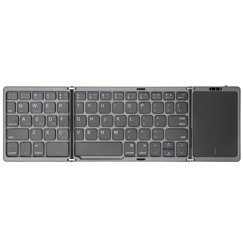 Dual Bluetooth 5.1 Foldable Mini Keyboard with Touchpad - Harotix