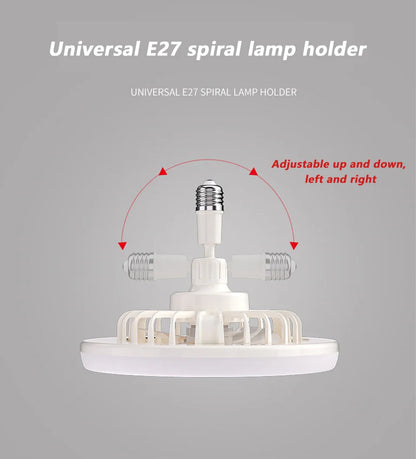Energy-Saving Remote Control LED Ceiling Fan Lamp – Quiet 2-in-1 Light & Fan, E27 Base, 85-265V for Bedroom & Living Room - Harotix