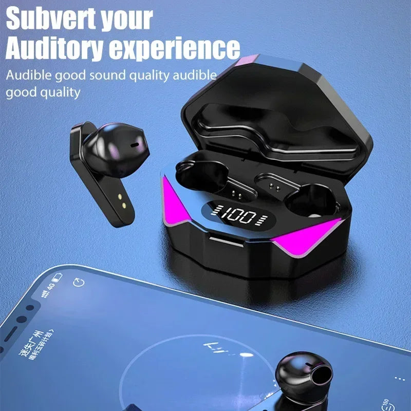 AIR X15 Wireless Gaming Earbuds Bluetooth Headset with Mic - Harotix