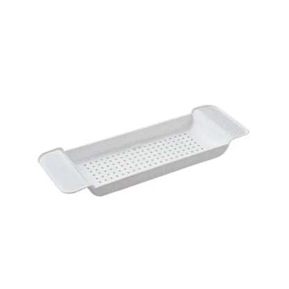 Bamboo Bathtub Tray – Extendable Shower Caddy & Organizer - Harotix