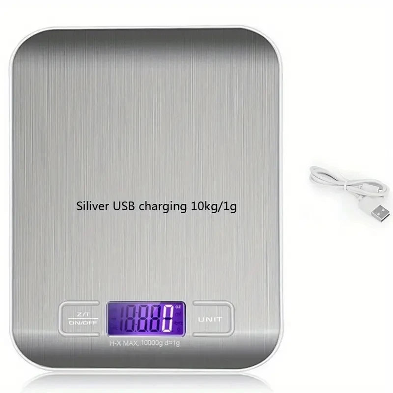 Kitchen Digital Scale – Multi-Function Portable Weighing Scale with LCD Display & USB Charging for Baking & Cooking - Harotix