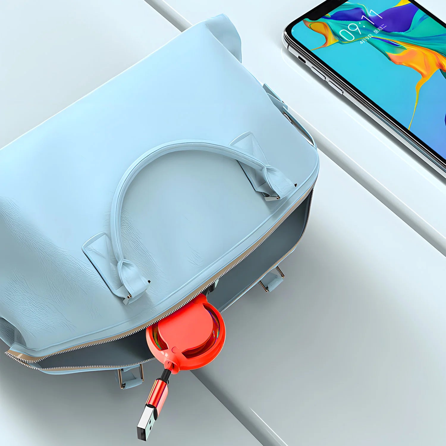 3-in-1 Retractable USB Fast Charging Cable Multi-Port Charger Cord - Harotix