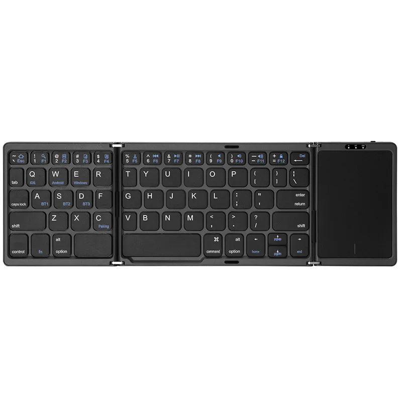 Dual Bluetooth 5.1 Foldable Mini Keyboard with Touchpad - Harotix