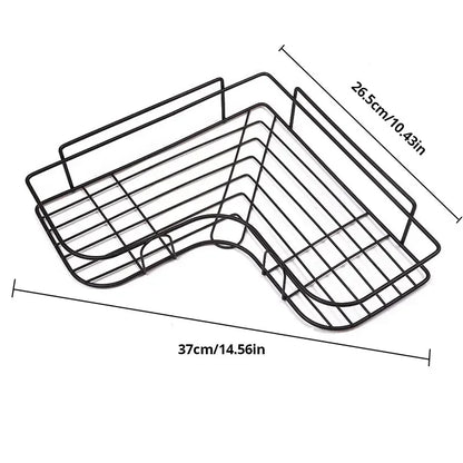 Iron Triangle Corner Rack – Durable Thickened Storage Shelf for Kitchen & Bathroom - Harotix
