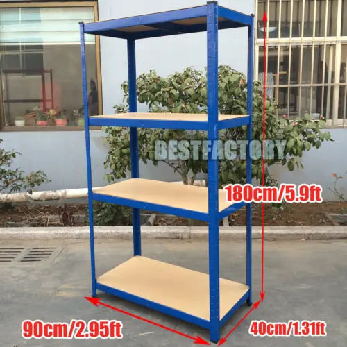 Heavy-Duty 5-Tier Metal Shelving Unit – Garage & Shed Storage Racking, 150/180cm - Harotix