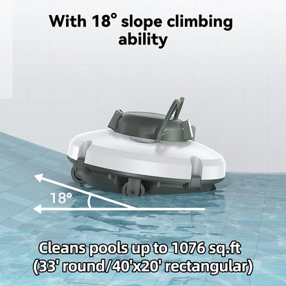 Redkey S100 Cordless Robotic Pool Cleaner – IPX8 Waterproof, 5200mAh, 130 Mins Runtime - Harotix