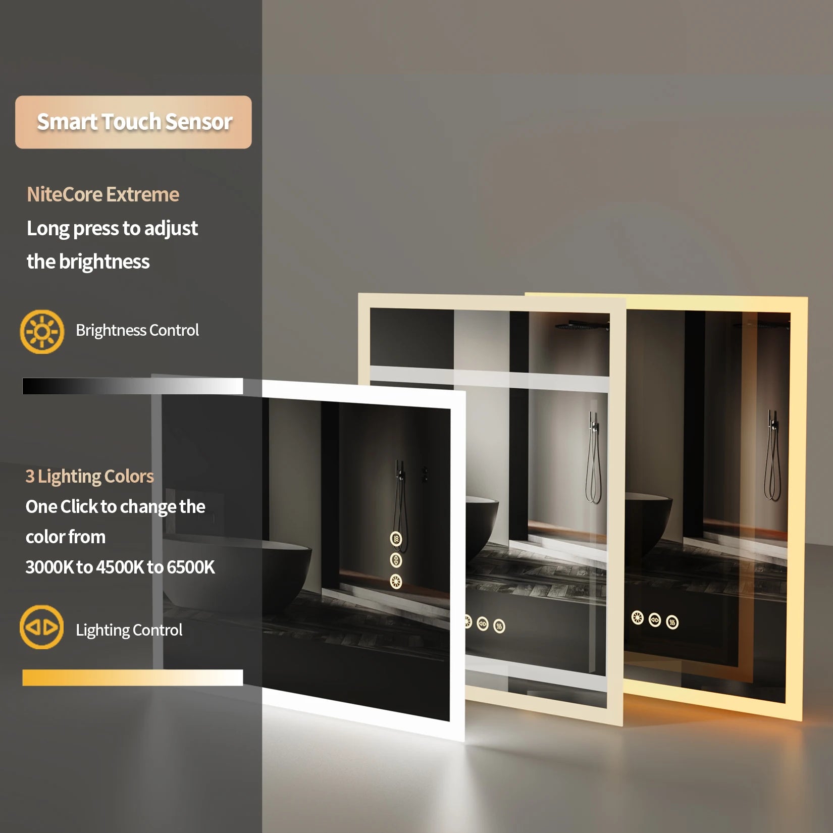 16x20 Inch LED Lighted Bathroom Mirror – Wall Mounted Vanity Mirror with Anti-Fog & Touch Control - Harotix