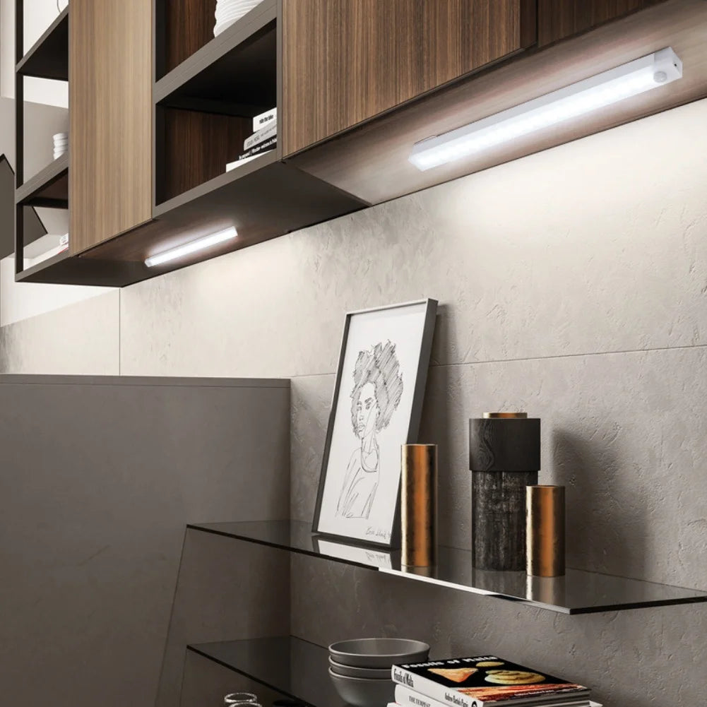 LED Motion Sensor Light – Wireless Rechargeable Night Light with Type-C Charging, Perfect for Cabinet, Wardrobe, Staircase & Kitchen - Harotix