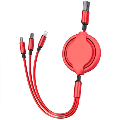 3-in-1 Retractable USB Fast Charging Cable Multi-Port Charger Cord - Harotix