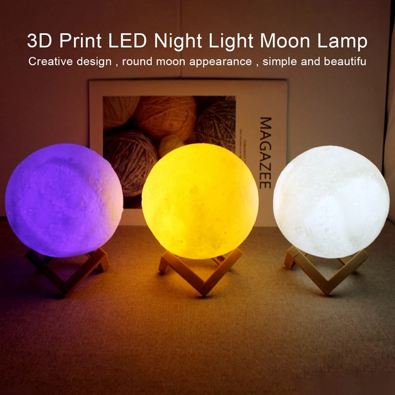 Book Light LED Moon Light – Galaxy Night Lamp for Kids & Bedroom Decoration - Harotix
