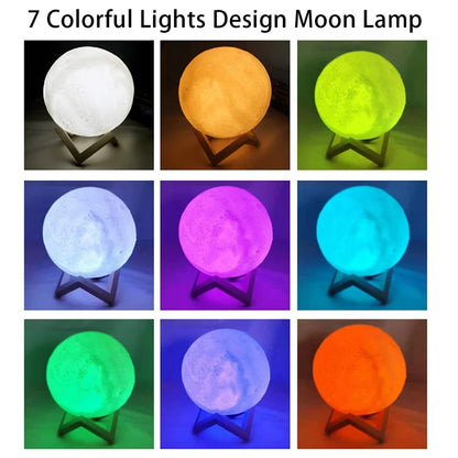 Book Light LED Moon Light – Galaxy Night Lamp for Kids & Bedroom Decoration - Harotix