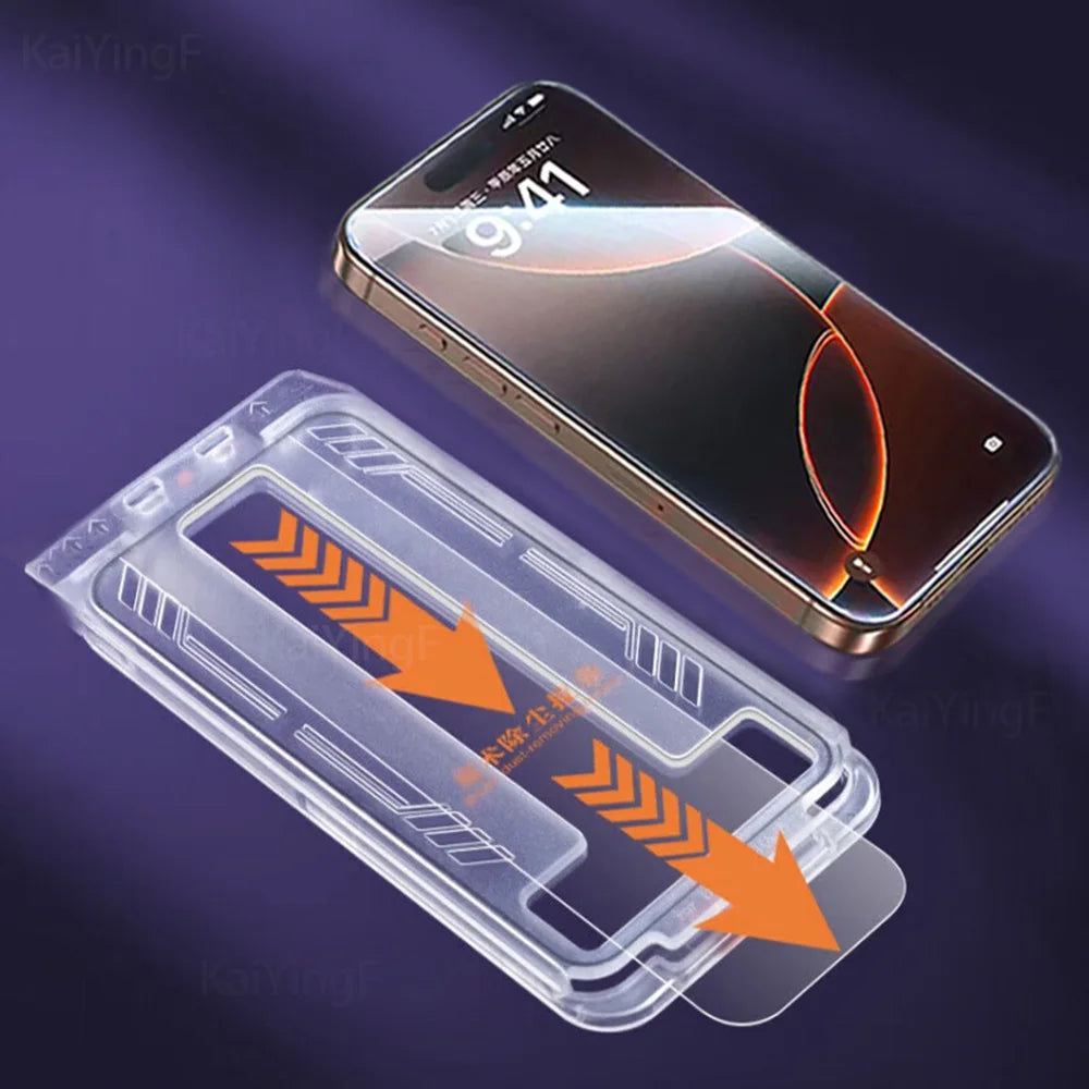 2PCS iPhone Tempered Glass Screen Protector – Full Cover with Easy Install Box - Harotix