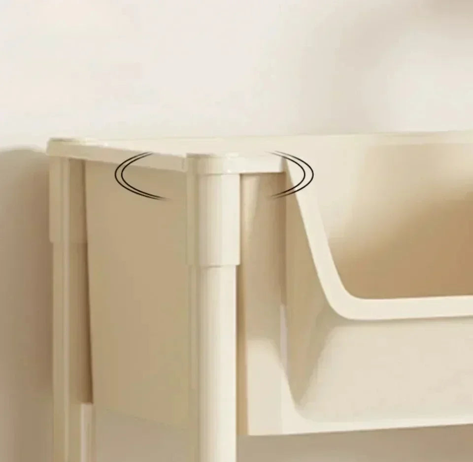 Trolley Multi-Layer Bookshelf & Kitchen Storage Rack – Narrow Slit Cabinet Organizer - Harotix