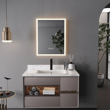 16x20 Inch LED Lighted Bathroom Mirror – Wall Mounted Vanity Mirror with Anti-Fog & Touch Control - Harotix