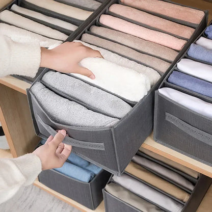 Jeans & Clothes Storage Box – Wardrobe Drawer Organizer for T-Shirts, Underwear, Socks & More - Harotix