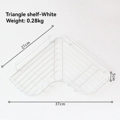 Iron Triangle Corner Rack – Durable Thickened Storage Shelf for Kitchen & Bathroom - Harotix