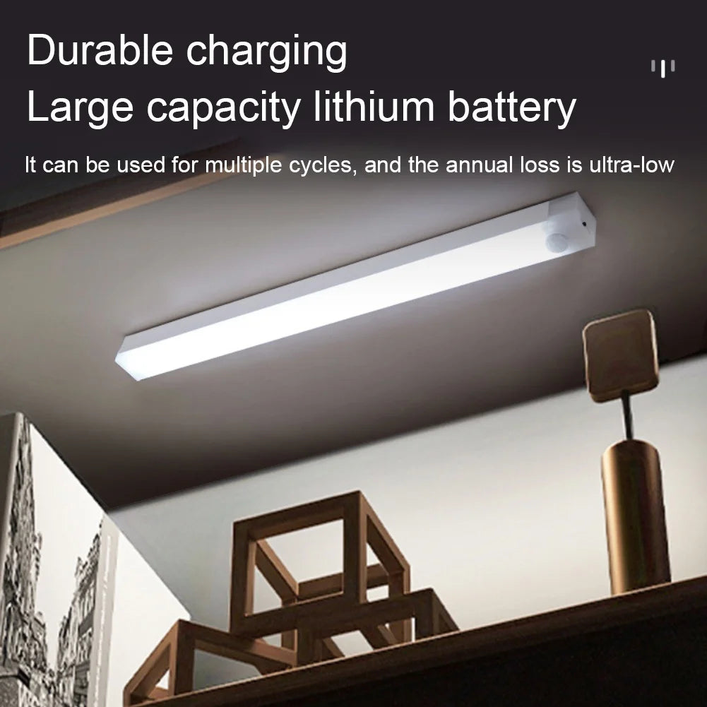 LED Motion Sensor Light – Wireless Rechargeable Night Light with Type-C Charging, Perfect for Cabinet, Wardrobe, Staircase & Kitchen - Harotix
