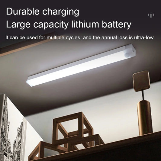 LED Motion Sensor Light – Wireless Rechargeable Night Light with Type-C Charging, Perfect for Cabinet, Wardrobe, Staircase & Kitchen - Harotix
