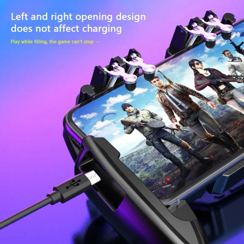 M10/M11 6-Finger PUBG Mobile Gamepad with Cooling Fan & Triggers - Harotix