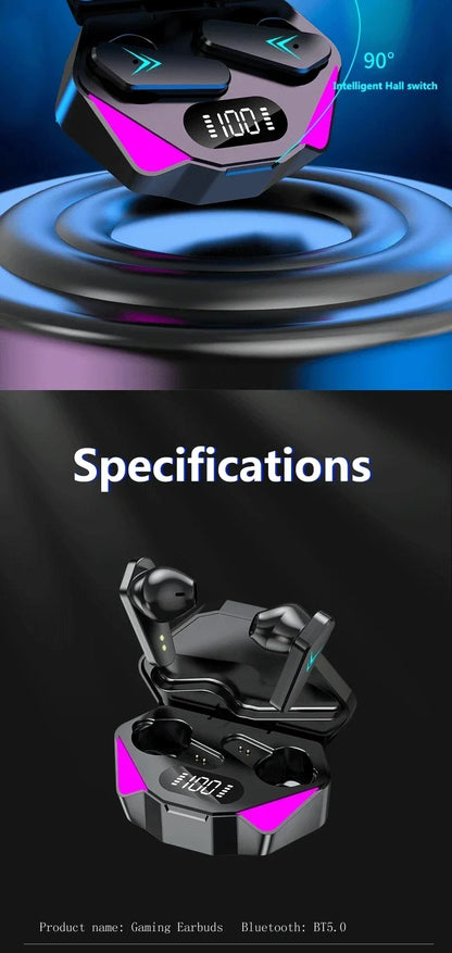 AIR X15 Wireless Gaming Earbuds Bluetooth Headset with Mic - Harotix