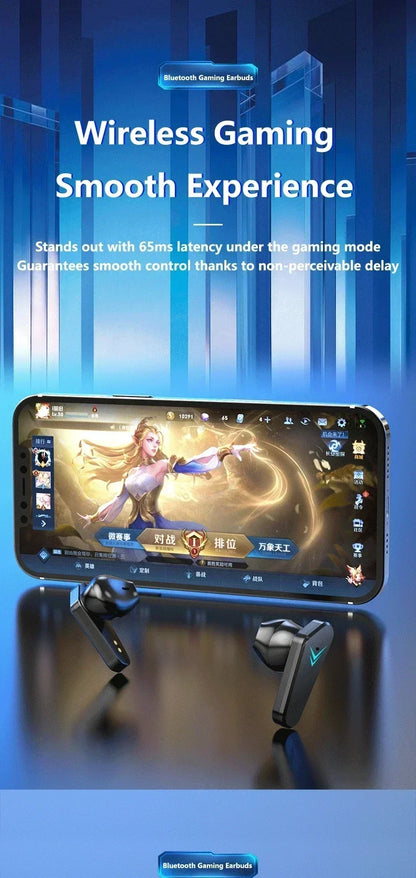 AIR X15 Wireless Gaming Earbuds Bluetooth Headset with Mic - Harotix