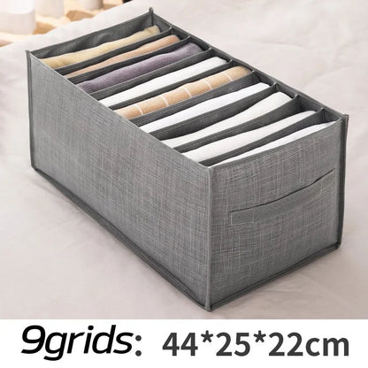 Jeans & Clothes Storage Box – Wardrobe Drawer Organizer for T-Shirts, Underwear, Socks & More - Harotix