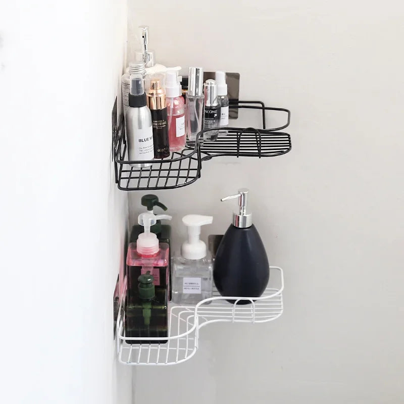 Iron Triangle Corner Rack – Durable Thickened Storage Shelf for Kitchen & Bathroom - Harotix