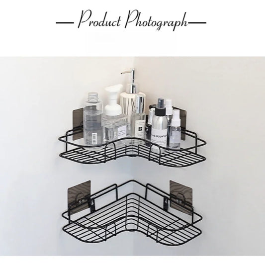 Iron Triangle Corner Rack – Durable Thickened Storage Shelf for Kitchen & Bathroom - Harotix