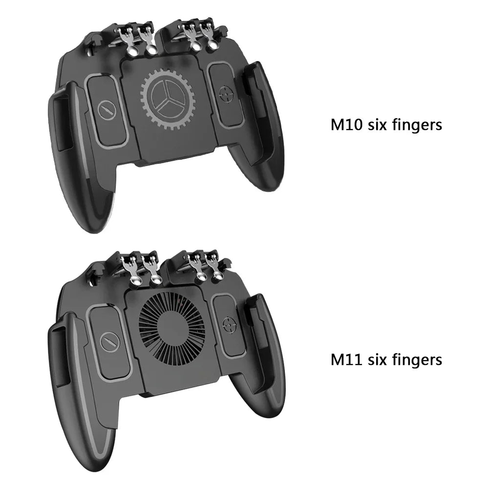M10/M11 6-Finger PUBG Mobile Gamepad with Cooling Fan & Triggers - Harotix