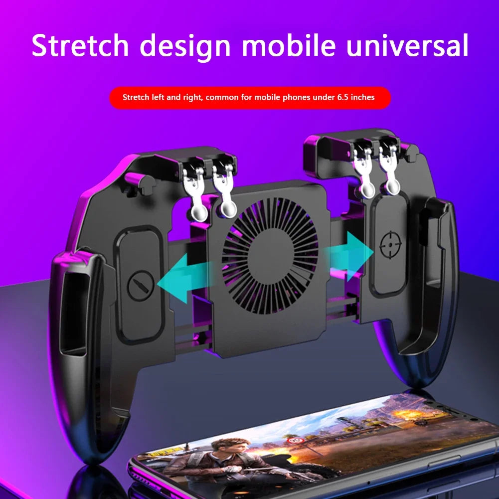 M10/M11 6-Finger PUBG Mobile Gamepad with Cooling Fan & Triggers - Harotix