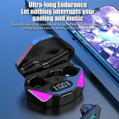 AIR X15 Wireless Gaming Earbuds Bluetooth Headset with Mic - Harotix