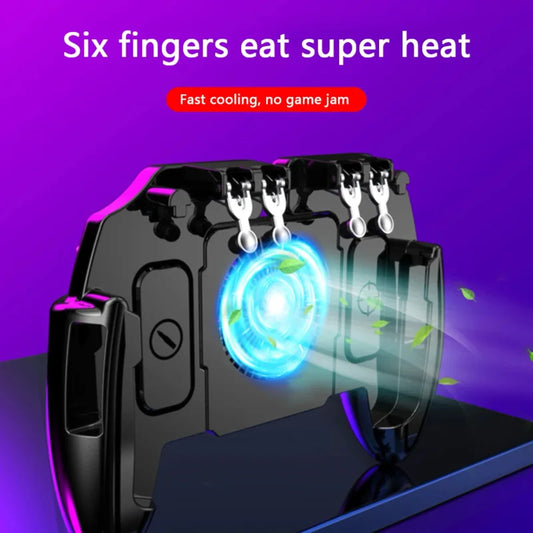 M10/M11 6-Finger PUBG Mobile Gamepad with Cooling Fan & Triggers - Harotix