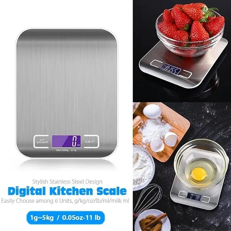 Kitchen Digital Scale – Multi-Function Portable Weighing Scale with LCD Display & USB Charging for Baking & Cooking - Harotix