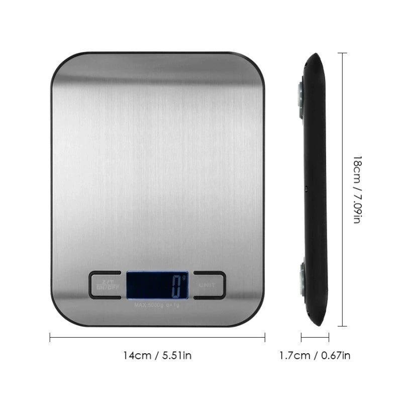 Kitchen Digital Scale – Multi-Function Portable Weighing Scale with LCD Display & USB Charging for Baking & Cooking - Harotix