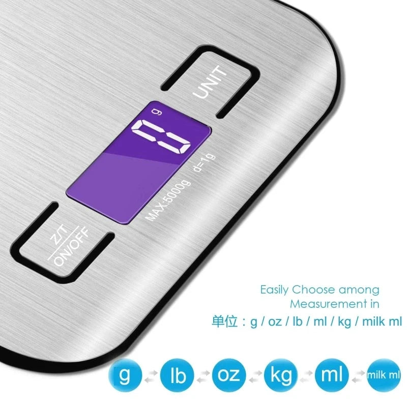 Kitchen Digital Scale – Multi-Function Portable Weighing Scale with LCD Display & USB Charging for Baking & Cooking - Harotix