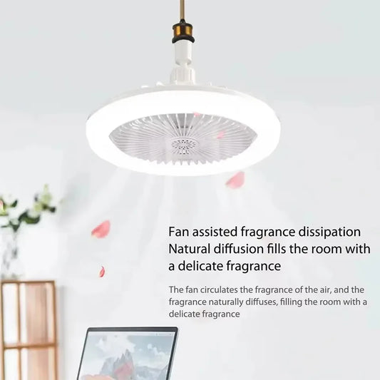 Energy-Saving Remote Control LED Ceiling Fan Lamp – Quiet 2-in-1 Light & Fan, E27 Base, 85-265V for Bedroom & Living Room - Harotix
