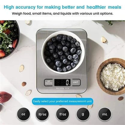 Kitchen Digital Scale – Multi-Function Portable Weighing Scale with LCD Display & USB Charging for Baking & Cooking - Harotix