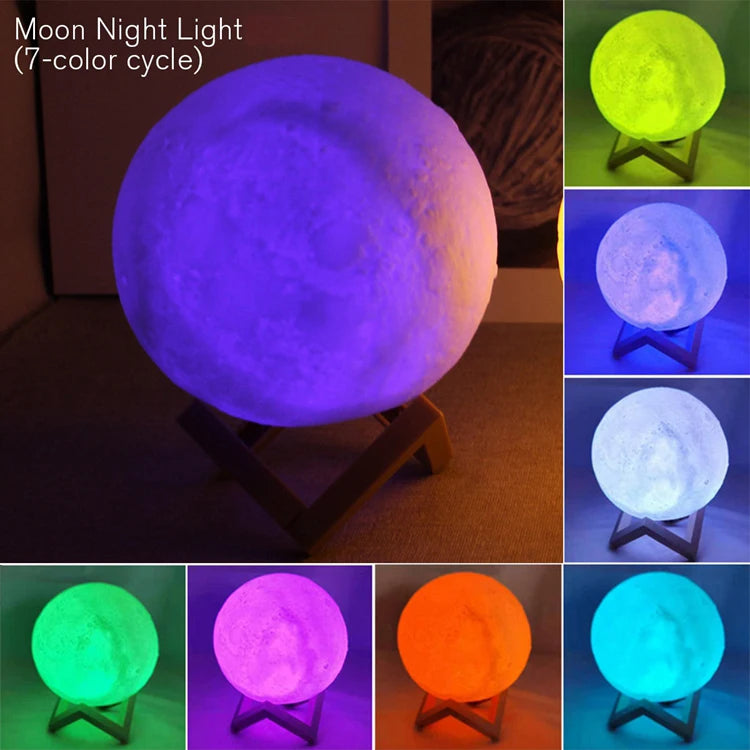 Book Light LED Moon Light – Galaxy Night Lamp for Kids & Bedroom Decoration - Harotix
