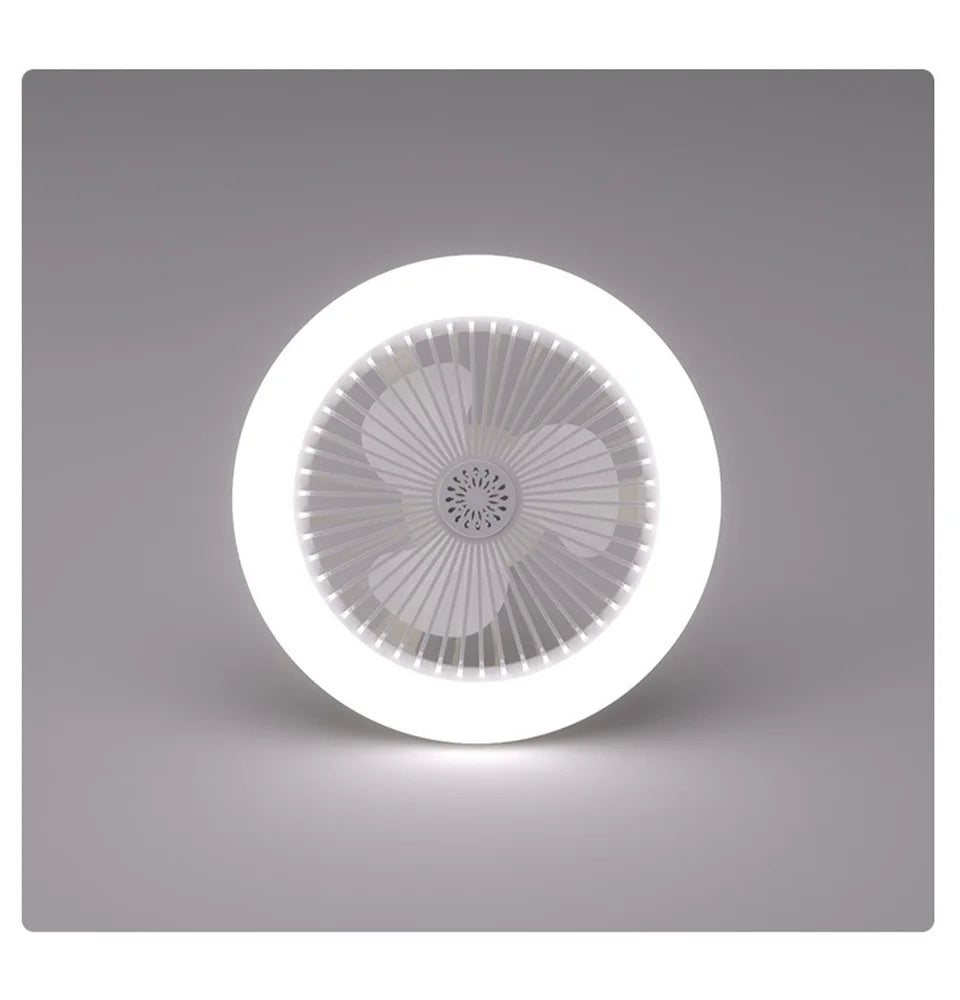 Energy-Saving Remote Control LED Ceiling Fan Lamp – Quiet 2-in-1 Light & Fan, E27 Base, 85-265V for Bedroom & Living Room - Harotix