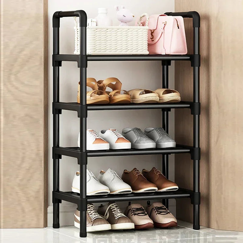 Black Elevated Shoe Rack – Small Multi-layer Shoe Cabinet for Home, Dormitory & Rental Housing - Harotix