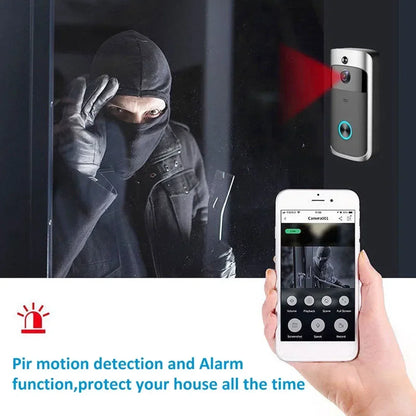 720P HD Smart Wireless WiFi Doorbell Camera – Security Video Intercom with Night Vision & Battery Powered Doorbell - Harotix