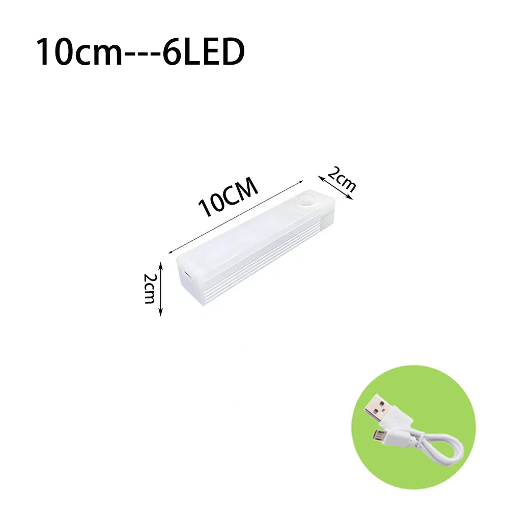 LED Motion Sensor Light – Wireless Rechargeable Night Light with Type-C Charging, Perfect for Cabinet, Wardrobe, Staircase & Kitchen - Harotix