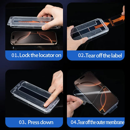 2PCS iPhone Tempered Glass Screen Protector – Full Cover with Easy Install Box - Harotix
