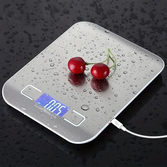 Kitchen Digital Scale – Multi-Function Portable Weighing Scale with LCD Display & USB Charging for Baking & Cooking - Harotix