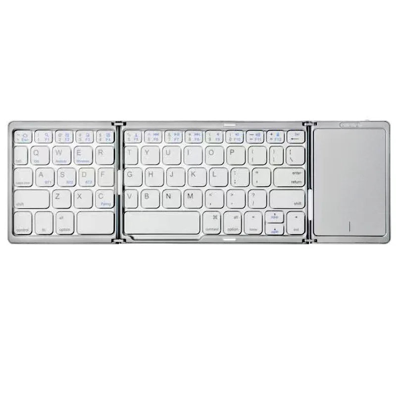 Dual Bluetooth 5.1 Foldable Mini Keyboard with Touchpad - Harotix